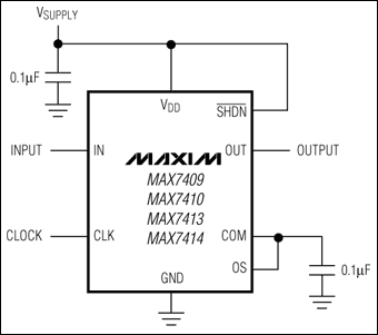 MAX7409,MAX7410,MAX7413,MAX7414:典型工作電路 MAX7409,MAX7410,MAX7413,MAX7414:典型工作電路