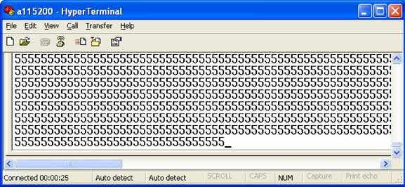 Figure 3. Output of the example interrupt-less application from Figure 2.