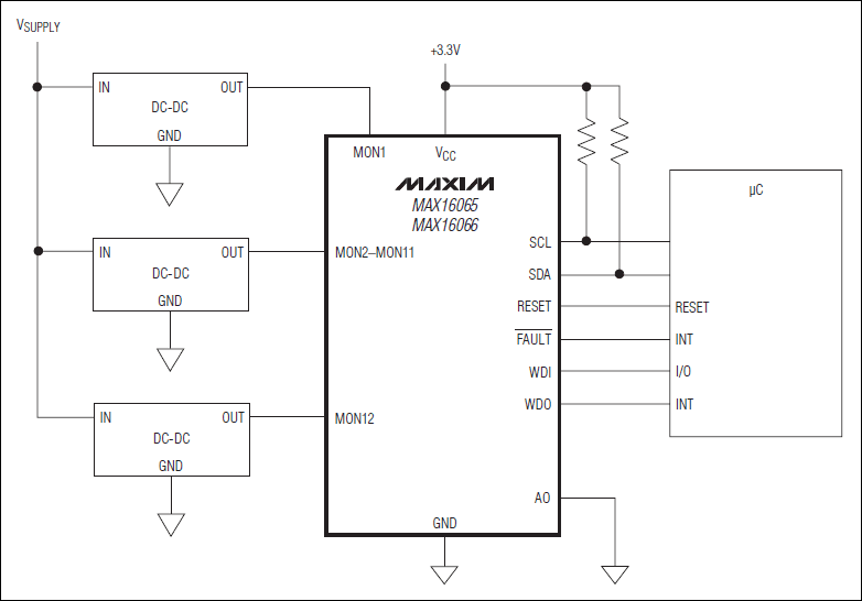 MAX16065, MAX16066: Typical Operating Circuit MAX16065, MAX16066: Typical Operating Circuit