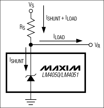 LM4050、LM4051：典型工作電路