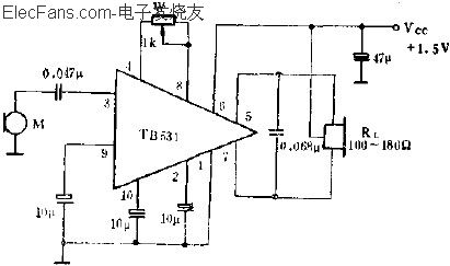 TB531單端輸入,雙端輸出的應(yīng)用電路  www.brongaenegriffin.com