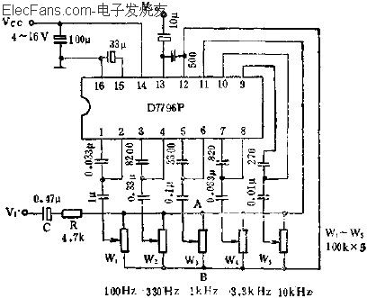 D7796P裝置五頻段圖示均衡電路應用  www.brongaenegriffin.com