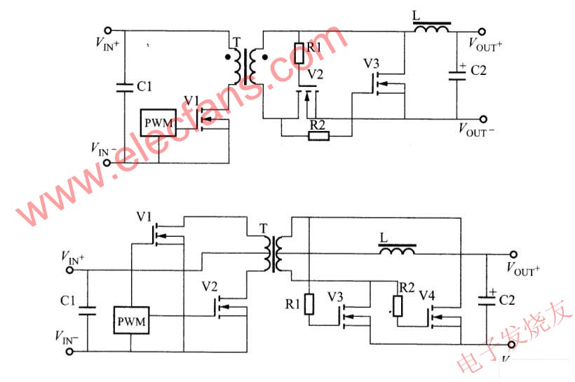 反激、正激、推挽電路的自偏置同步整流電路 www.brongaenegriffin.com