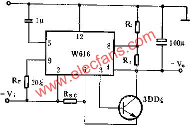 W616負(fù)電壓輸出應(yīng)用線路圖  www.brongaenegriffin.com