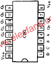 C302八段字形譯碼器的外引線和功用線路圖  www.brongaenegriffin.com