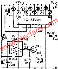 省電閃光點圖指示器的應(yīng)用電路圖  www.brongaenegriffin.com