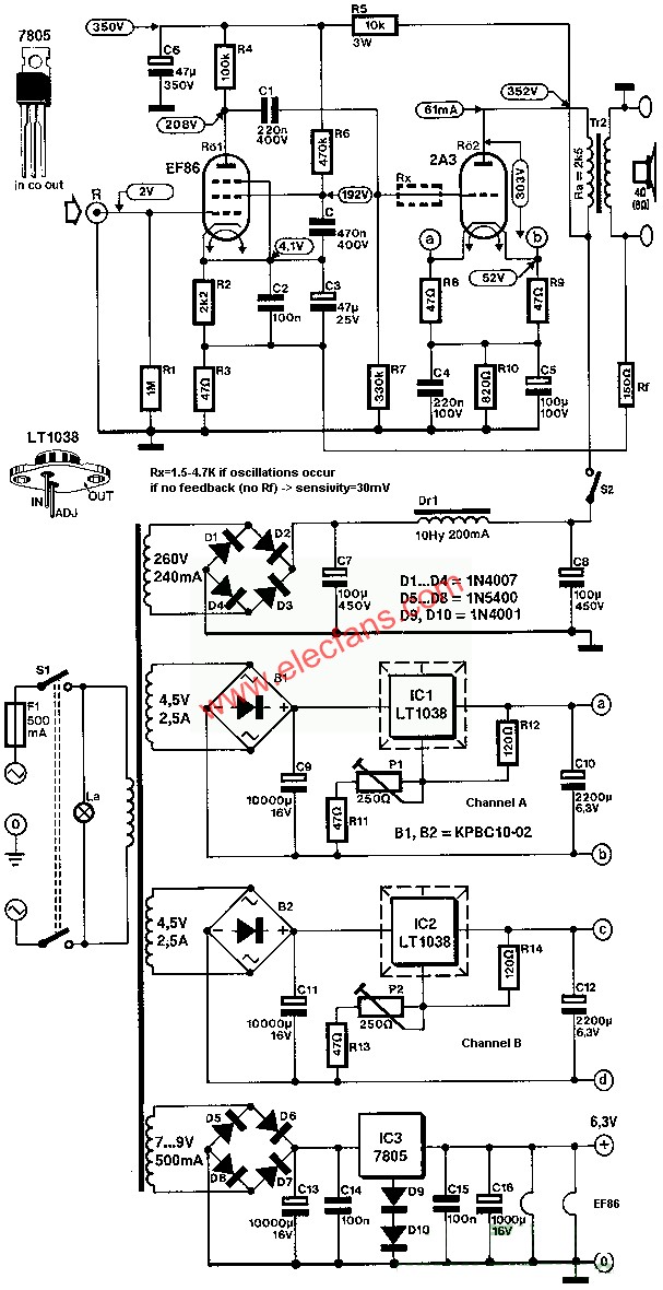 2A3膽機電路圖(一) www.brongaenegriffin.com