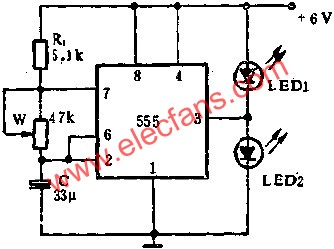 555電路組成閃光燈電路圖  www.brongaenegriffin.com