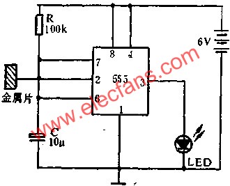 555電路組成自動(dòng)控制燈電路圖 www.brongaenegriffin.com