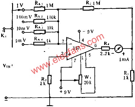 DC毫伏表電路圖  www.brongaenegriffin.com