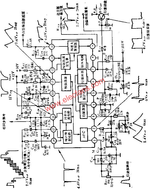 DG5435行場掃描電路的應(yīng)用電路圖  www.brongaenegriffin.com