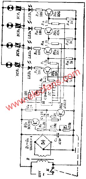 循環(huán)彩燈控制電路  www.brongaenegriffin.com