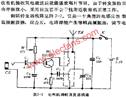 電唱機調幅轉發(fā)器電路  www.brongaenegriffin.com