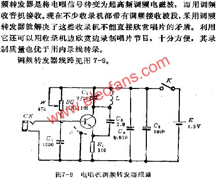 電唱機(jī)調(diào)頻轉(zhuǎn)發(fā)器電路  www.brongaenegriffin.com