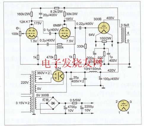 300B單端A類合并式功放電路圖 www.brongaenegriffin.com
