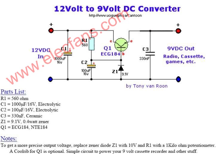 12V轉9V電路圖 www.brongaenegriffin.com