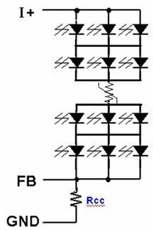 圖7：LED陣列主干路保護(hù)方案。