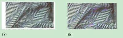圖8：自適應內置3D梳狀濾波器的解碼器的結果(a)明顯優(yōu)于內置2D梳狀濾波器的解碼器(b)。