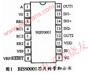 BISS0001芯片的管腳分布圖 www.brongaenegriffin.com
