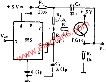 時基集成電路組成鋸齒波發(fā)生器電路圖  www.brongaenegriffin.com