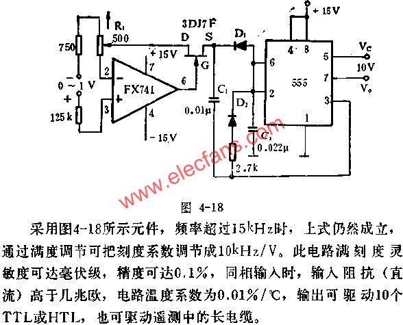 時(shí)基集成電路組成差分輸入電壓頻率轉(zhuǎn)換器電路圖  www.brongaenegriffin.com