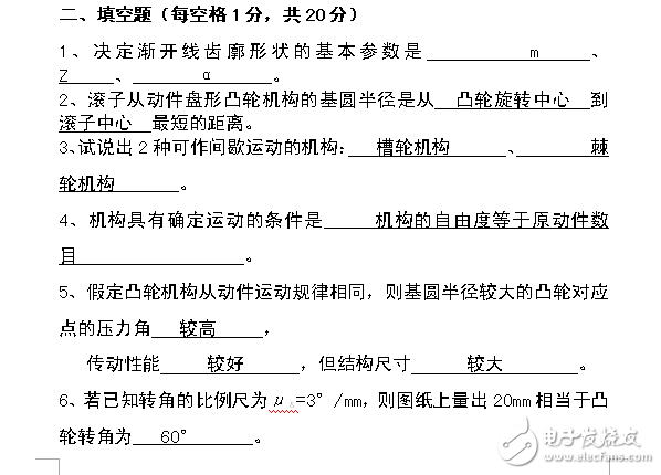 機(jī)械設(shè)計基礎(chǔ)原理經(jīng)典試題