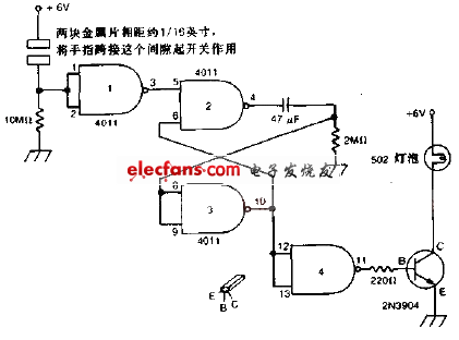 電容啟動(dòng)、電池供電指示墱電路圖