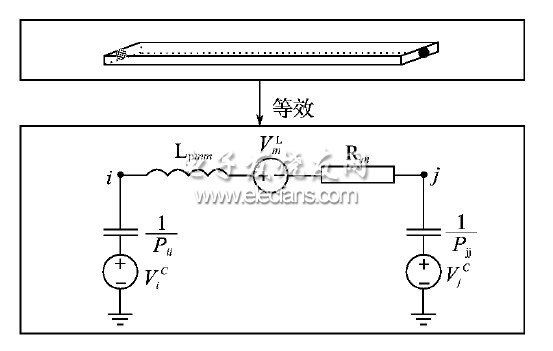 圖4　任意兩節(jié)點間的等效電路模型