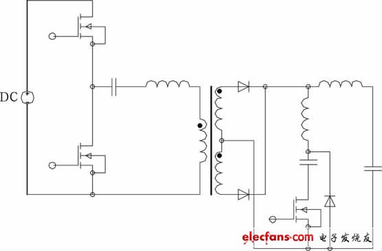 圖3 對(duì)稱PWM 控制ZCS半橋變換器