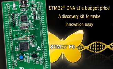 意法半導(dǎo)體(ST)開始量產(chǎn)STM32F0系列入門型微控制器
