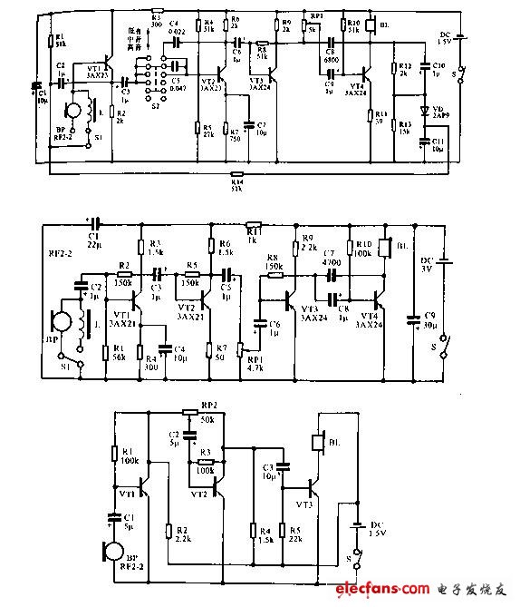 幾種助聽(tīng)器電路圖3