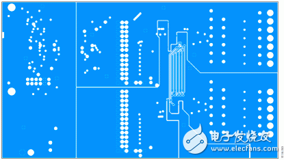 圖3. EVAL-CN0235-SDPZ PCB的第2層包含屏蔽的AD7280A菊花鏈信號(hào)