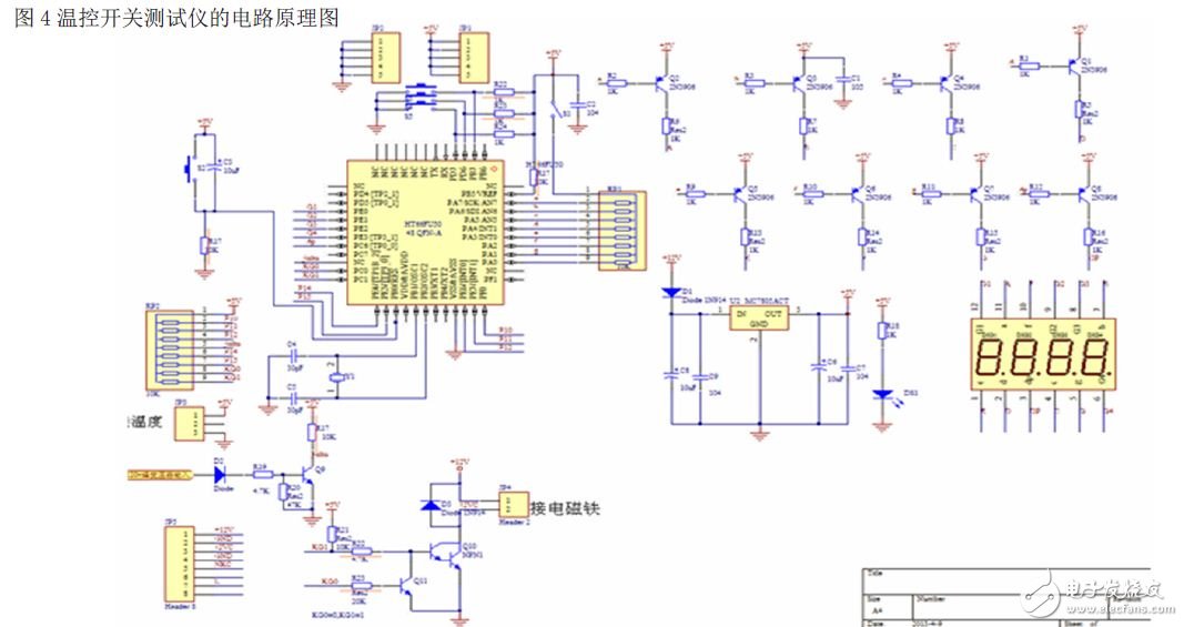 溫控開關(guān)測(cè)試儀電路原理圖