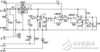 彩色壁掛可視門(mén)鈴整體電路設(shè)計(jì)