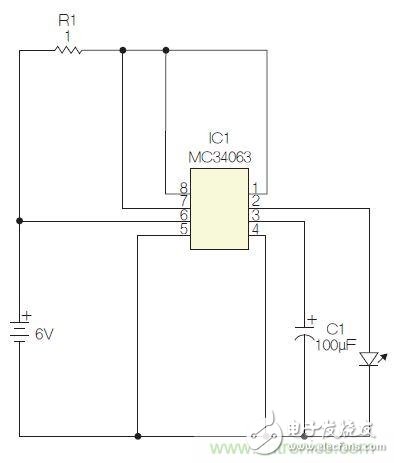 圖1：閃光燈標(biāo)電路圖。