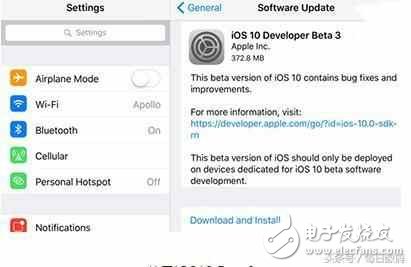 蘋果iOS10.3，APFS文件系統(tǒng)，16G版本的福星