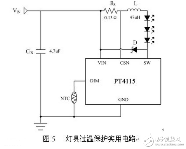 LED燈具驅(qū)動(dòng)需要先將高壓的交流電變換成低壓的交流電（AC/AC），然后將低壓的交流電經(jīng)橋式整流變換成低壓的直流電（AC/DC），再通過高效率的DC/DC開關(guān)穩(wěn)壓器降壓和變換成恒流源，輸出恒定的電流驅(qū)動(dòng)LED光源。LED光源是按燈具的設(shè)計(jì)要求由小功率或大功率LED多串多并而組成。每串的IF電流是按所選用的LED光源IF要求設(shè)計(jì)，總的正向電壓△VF是N顆LED的總和。