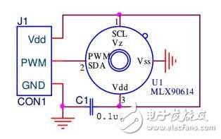 　Melexis單點(diǎn)紅外測(cè)溫產(chǎn)品MLX90614已經(jīng)面市有好幾年，在各個(gè)領(lǐng)域也得到不同的應(yīng)用，總結(jié)和探討關(guān)于這款紅外測(cè)溫產(chǎn)品的應(yīng)用經(jīng)驗(yàn)必不可少。為此我整理了關(guān)于MLX90614接地和布板的一些經(jīng)驗(yàn)，首先我們來談?wù)凱WM模式下芯片去耦設(shè)計(jì)。