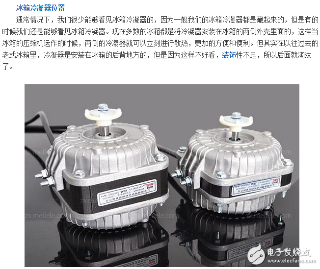 冰箱冷凝器工作原理、作用、位置、清潔、分類