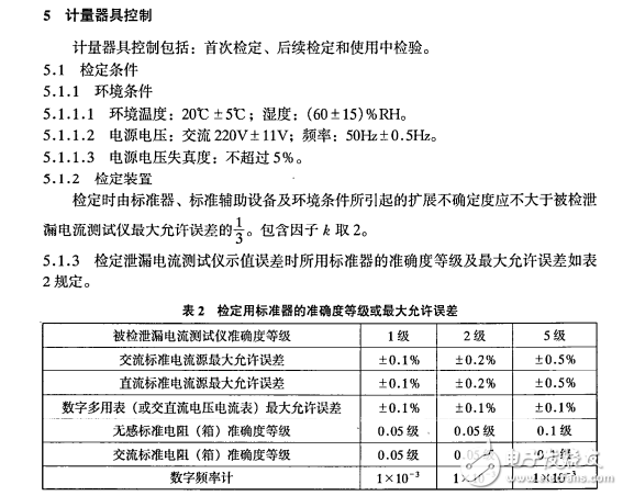 泄漏電流測試儀檢定規(guī)程(JJG 843-2007)
