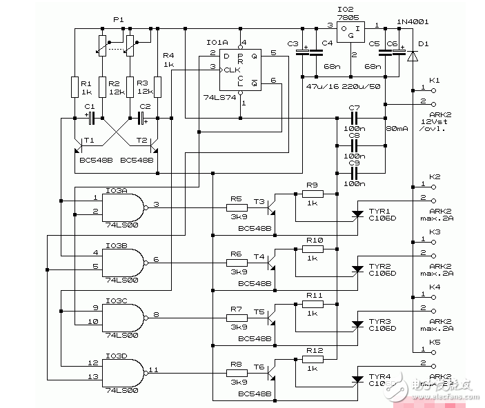 74ls00典型應用電路圖