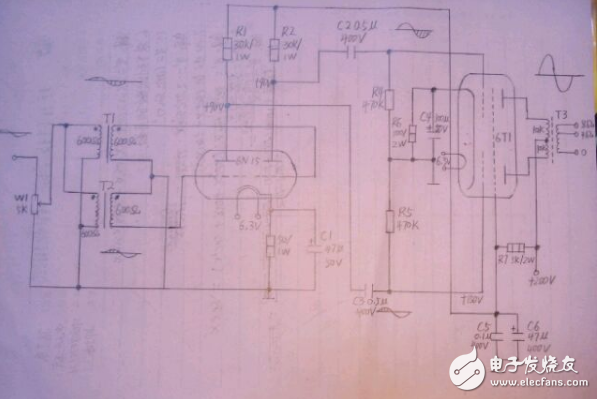 推挽電路圖全集（6n5、6N16B、6N11+6N5、6T1+6N15等推挽電路）