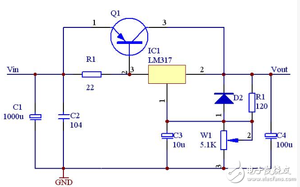 lm317應(yīng)用電路圖匯總（集成電路、擴(kuò)流電路、穩(wěn)壓電路）