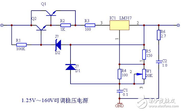 lm317應(yīng)用電路圖匯總（集成電路、擴(kuò)流電路、穩(wěn)壓電路）