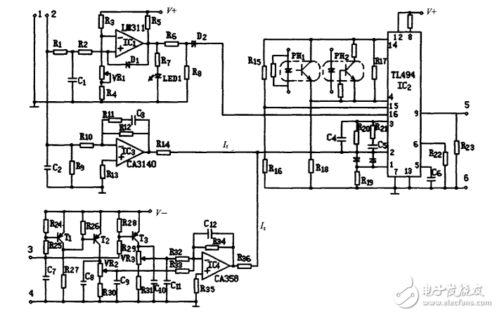 由TL494構(gòu)成的恒流閉環(huán)控制電路