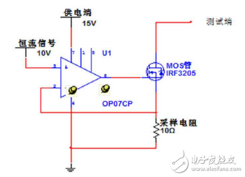 基于運(yùn)放芯片OP07實(shí)現(xiàn)的簡易直流電子負(fù)載