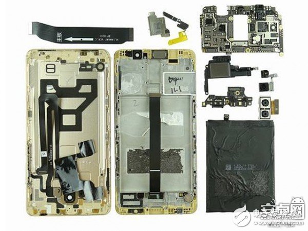 [圖]華為Mate 9拆解：做工整齊、用料扎實