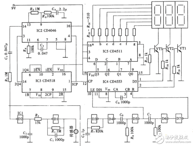 cd4046應(yīng)用電路圖大全(金屬探測儀/頻率計(jì)/充電器/信號發(fā)生器)