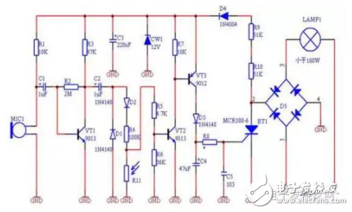 聲光控制電路圖大全（聲光控節(jié)能燈/延時(shí)節(jié)電燈/聲光控樓梯延遲開(kāi)關(guān)電路）