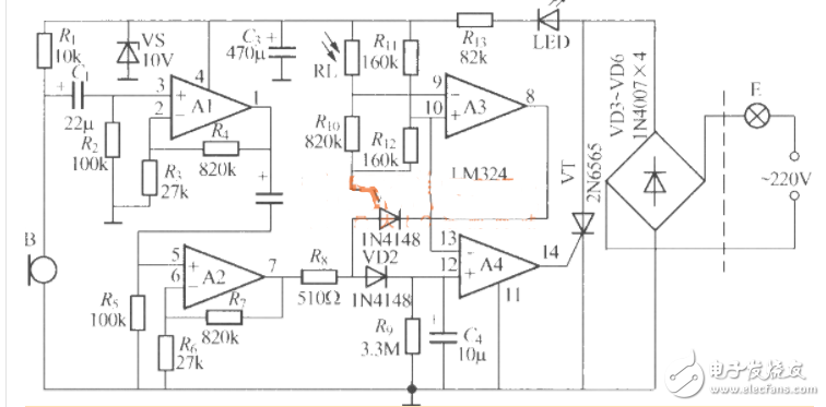 聲光控制電路圖大全（聲光控節(jié)能燈/延時(shí)節(jié)電燈/聲光控樓梯延遲開(kāi)關(guān)電路）